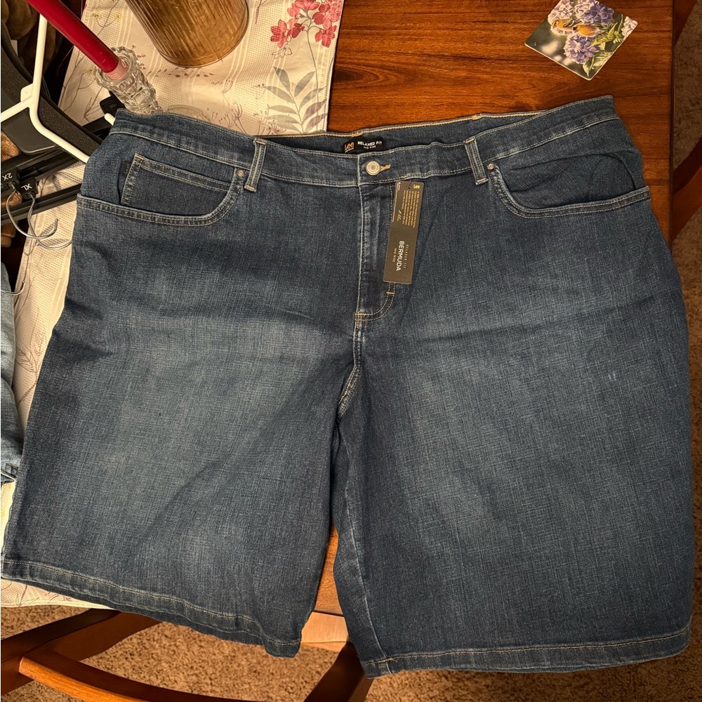 Plus size Blue Denim Shorts